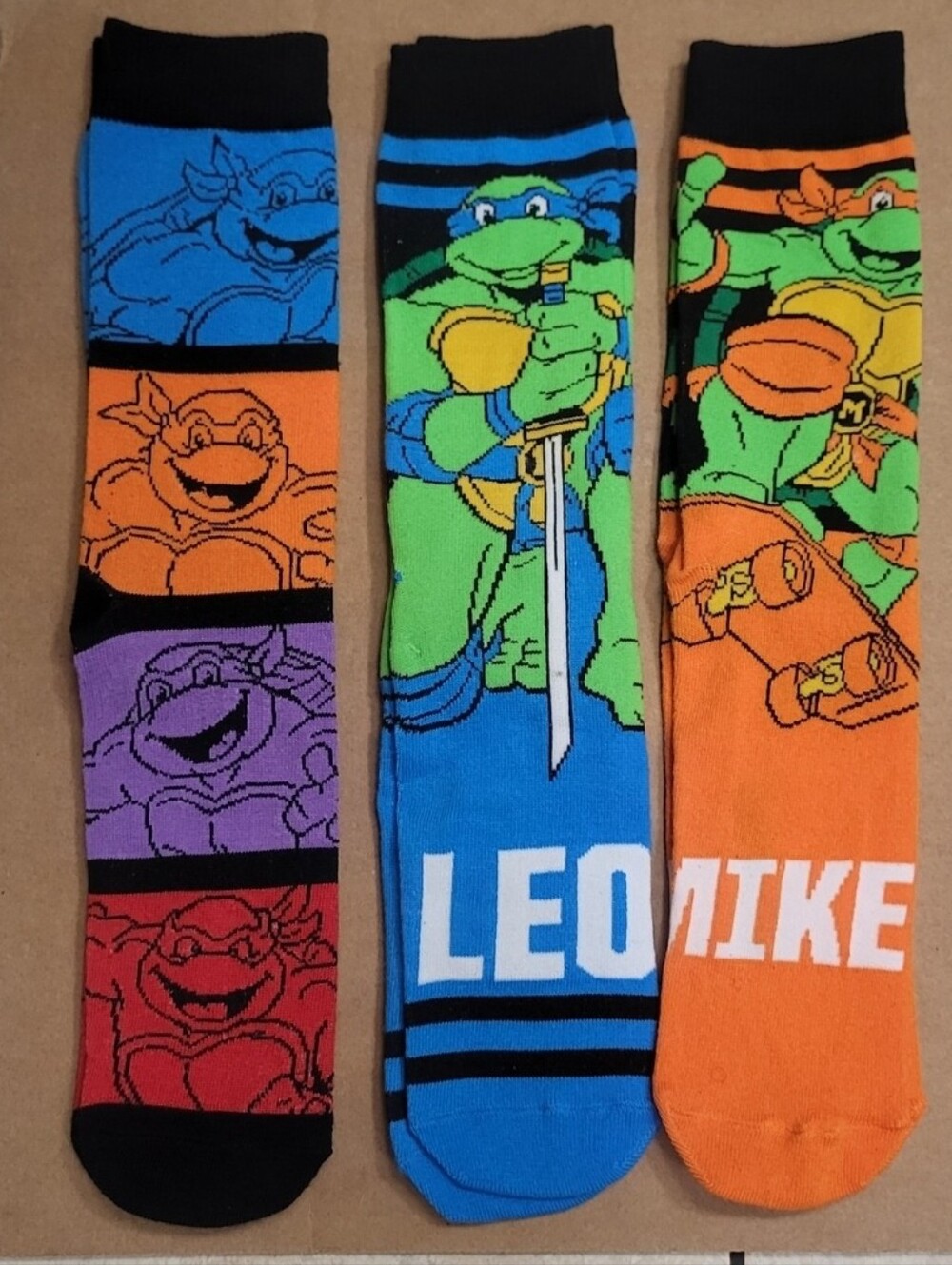 Teenage Mutant Ninja Turtles Viacom 2025 Socks Lot Of 3 NWOT